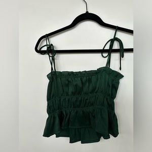 Princess Polly Top Emerald/Forest Green